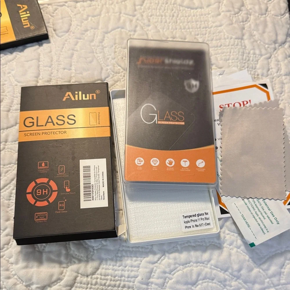 11 pro max. Screen protector 4 between both new both missing one